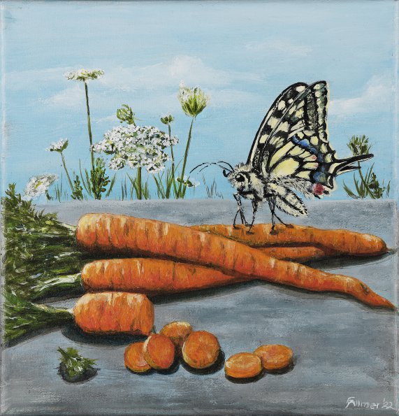 "Juli" Acryl auf Leinwand, 20x20cm