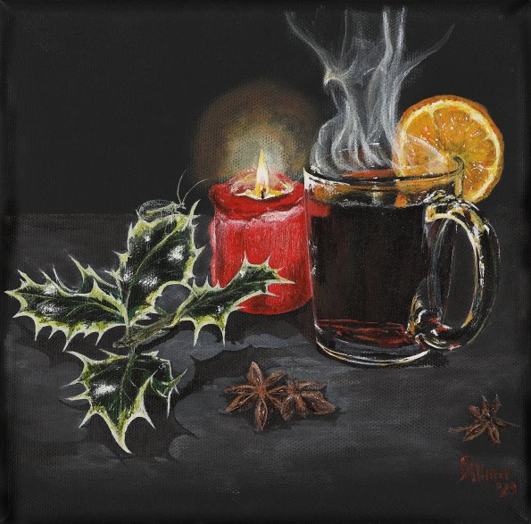 "Dezember" Acryl auf Leinwand, 20x20cm