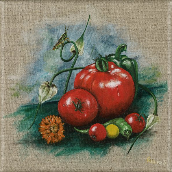 "August"   Acryl auf Leinwand, 20x20cm